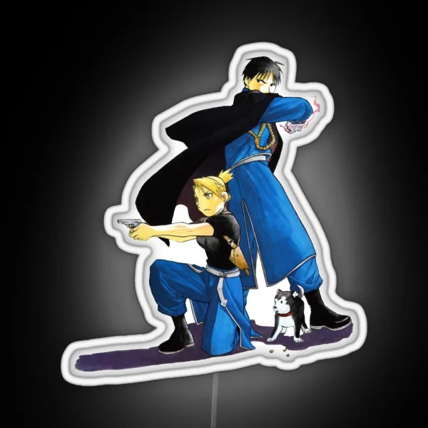Fullmetal Alchemist Riza Hawkeye And Roy Mustang RGB Neon Sign