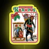Krampus Christmas decoration LED sign with vibrant RGB neon lighting