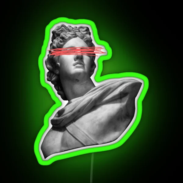 Funky Greek Statue RGB Neon Sign