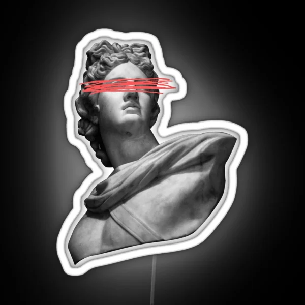 Funky Greek Statue RGB Neon Sign