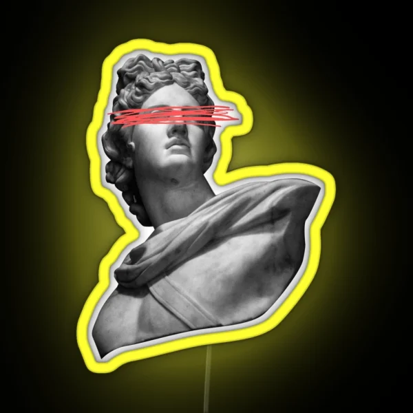 Funky Greek Statue RGB Neon Sign