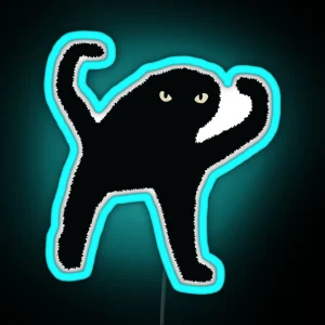 Funky Man Meme Cat RGB Neon Sign