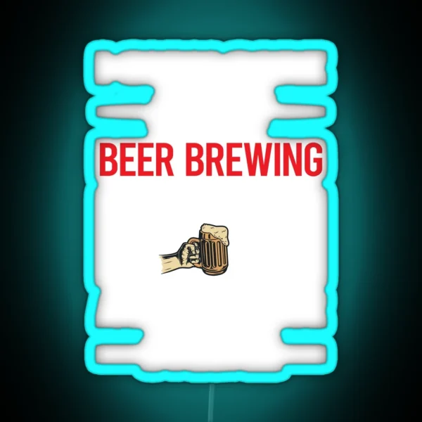 Funny 3 People Beer Brewing RGB Neon Sign