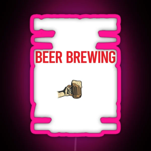 Funny 3 People Beer Brewing RGB Neon Sign