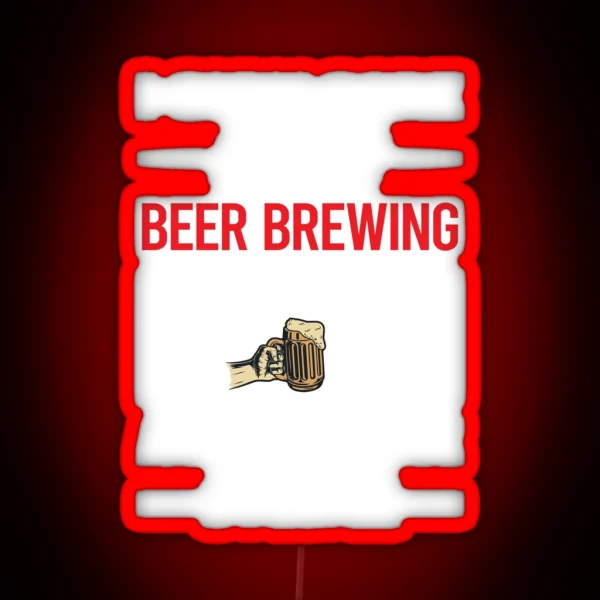 Funny 3 People Beer Brewing RGB Neon Sign