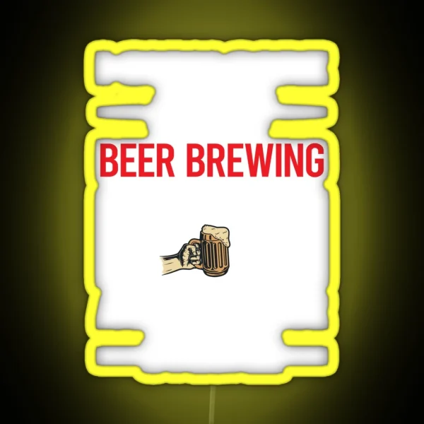 Funny 3 People Beer Brewing RGB Neon Sign