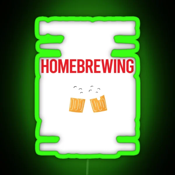 Funny 3 People Homebrewing Homebrew Homebrewer Beer Home Brew Brewing Brewer RGB Neon Sign