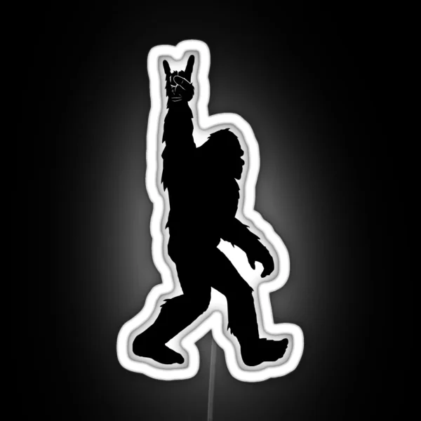 Funny Bigfoot Rock And Roll For Sasquatch Believers RGB Neon Sign