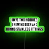Add quirky brewing ambiance with humorous stainless steel LED lighting.