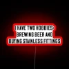 Retro-Style Neon Sign for Home Bar Decor with Stainless Accents
