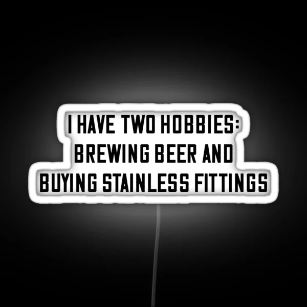 Funny Brewing Beer And Collecting Stainless Fittings RGB Neon Sign