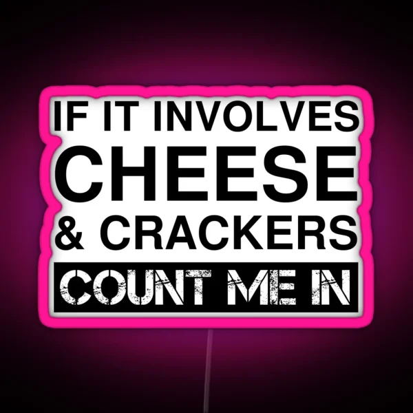 Funny Cheese And Crackers Biscuits Snack Food RGB Neon Sign