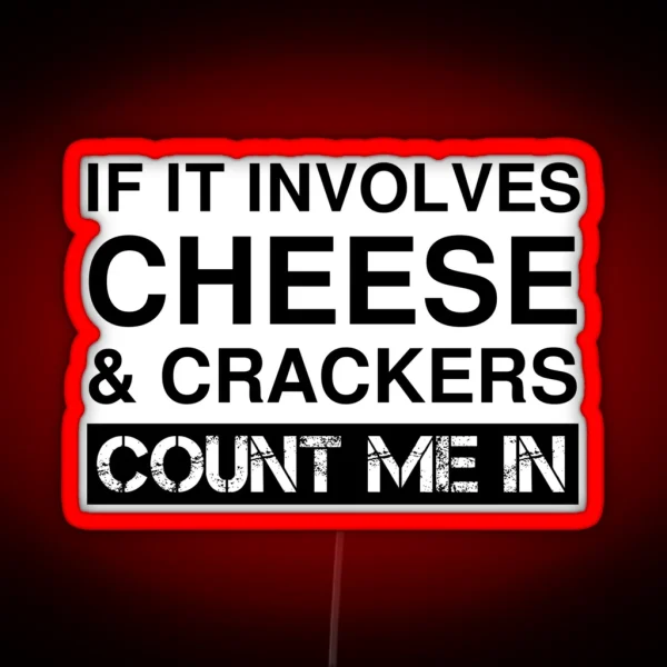 Funny Cheese And Crackers Biscuits Snack Food RGB Neon Sign