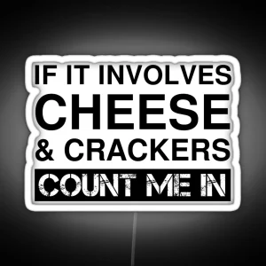 Funny Cheese And Crackers Biscuits Snack Food RGB Neon Sign