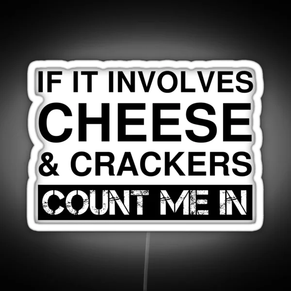 Funny Cheese And Crackers Biscuits Snack Food RGB Neon Sign