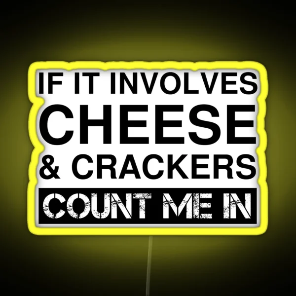 Funny Cheese And Crackers Biscuits Snack Food RGB Neon Sign