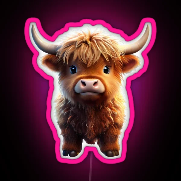 Funny Cow RGB Neon Sign