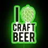 Hilarious Beer Enthusiast Decor with Vibrant Hops Neon Sign