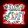 Add quirky humor to crafting space with colorful quote neon.