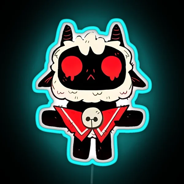 Funny Cult Of The Lamb RGB Neon Sign