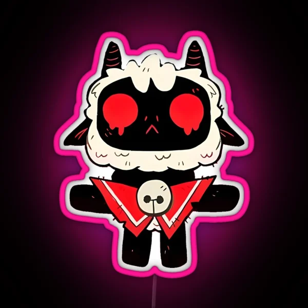 Funny Cult Of The Lamb RGB Neon Sign