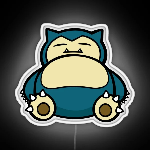 Funny Cute Snorlax Cartoon Anime Meme RGB Neon Sign