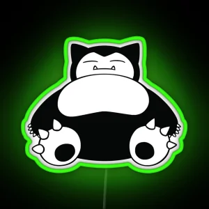 Funny Cute Snorlax Cartoon Anime Meme RGB Neon Sign