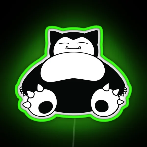 Funny Cute Snorlax Cartoon Anime Meme RGB Neon Sign