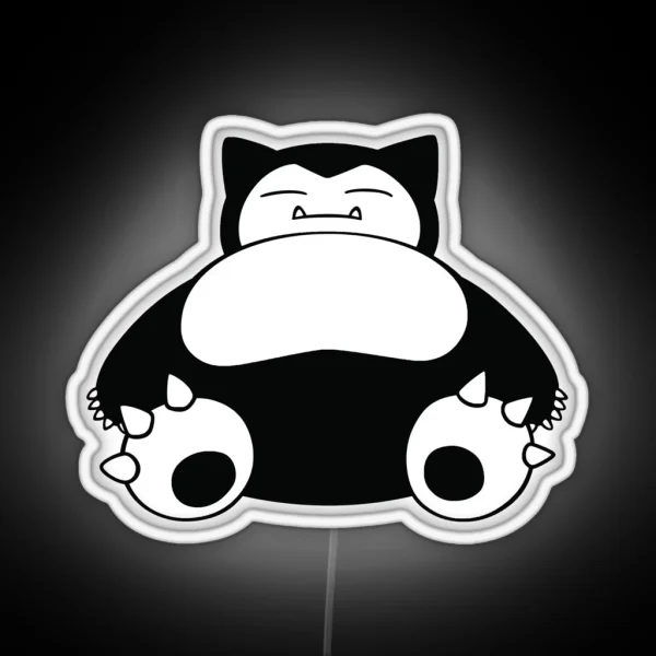 Funny Cute Snorlax Cartoon Anime Meme RGB Neon Sign