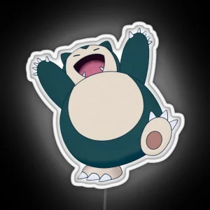 Funny Cute Snorlax Cartoon Anime Meme RGB Neon Sign