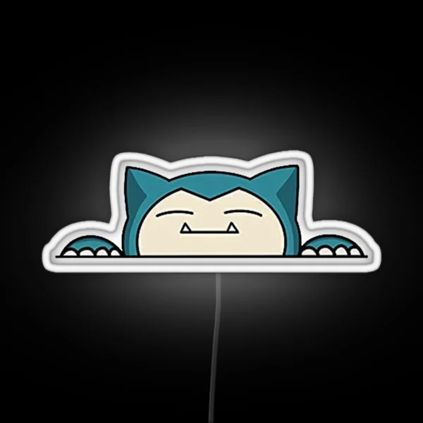 Funny Cute Snorlax Cartoon Anime Memes RGB Neon Sign
