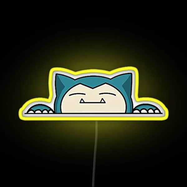 Funny Cute Snorlax Cartoon Anime Memes RGB Neon Sign