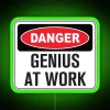 RGB Neon Sign: Humorous Workplace Sign for the Intelligent and Clever