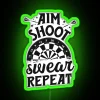 Neon signs for dart players and bars with funny phrases