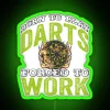 RGB Neon Dartboard Sign with Humorous Wall Decor Quote Message