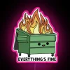 Embracing Chaos with Humor: A Neon Sign of Resilience and Sarcasm