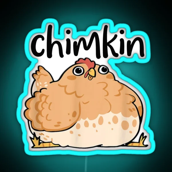 Funny Fat Chicken Chimkin Chicken Lovers RGB Neon Sign