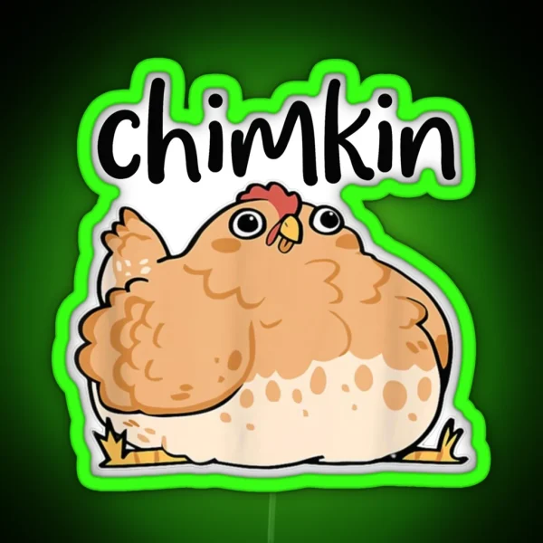 Funny Fat Chicken Chimkin Chicken Lovers RGB Neon Sign