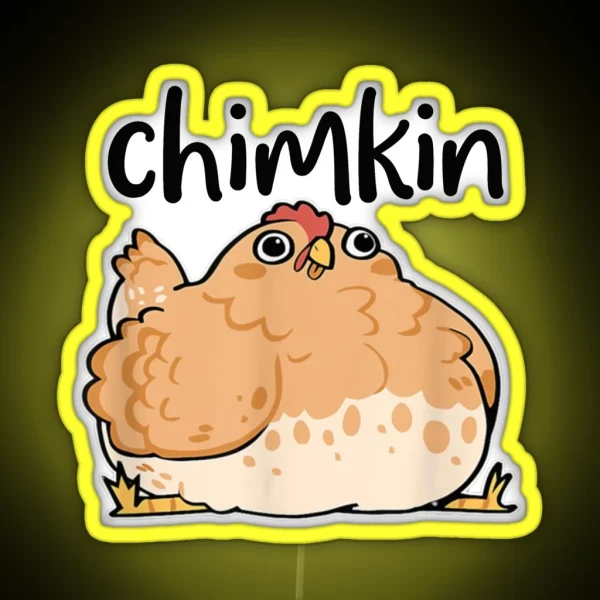 Funny Fat Chicken Chimkin Chicken Lovers RGB Neon Sign