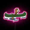 RGB LED neon sign featuring sea otters canoeing in funky colors