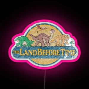 Funny Gifts The Land Before Time Retro Wave RGB Neon Sign