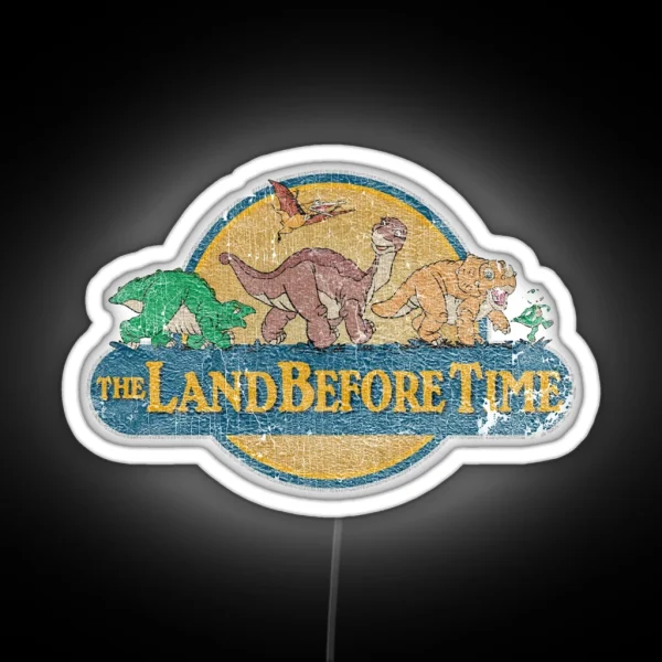 Funny Gifts The Land Before Time Retro Wave RGB Neon Sign