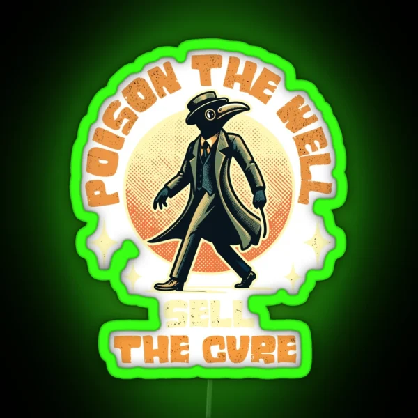 Funny Halloween Saying Poison The Well RGB Neon Sign