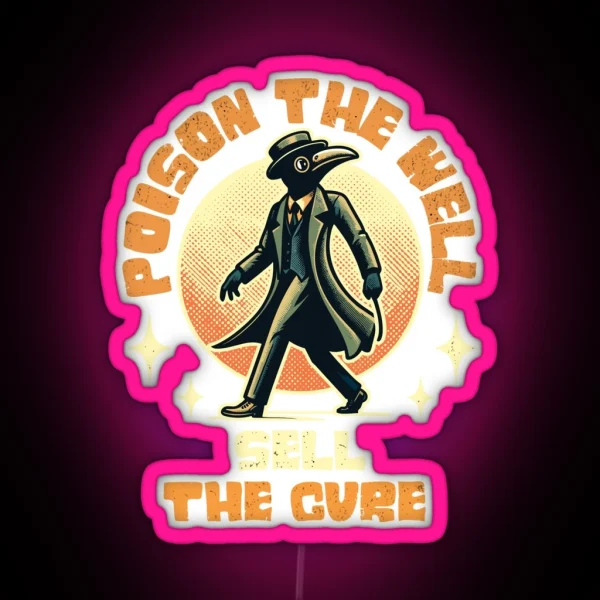 Funny Halloween Saying Poison The Well RGB Neon Sign