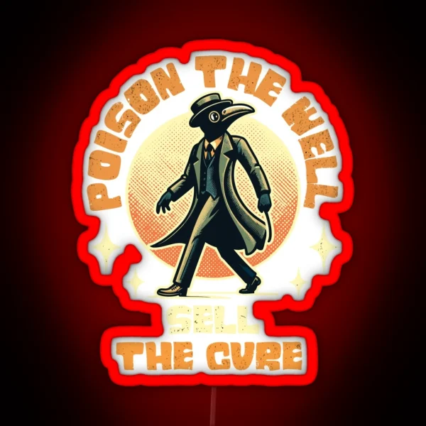 Funny Halloween Saying Poison The Well RGB Neon Sign