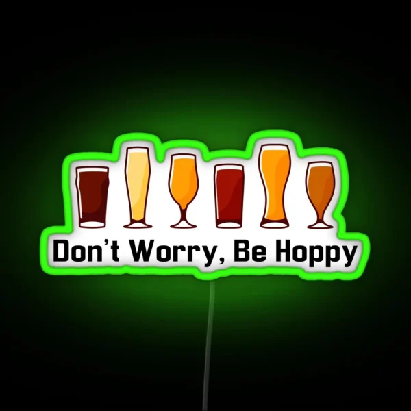 Funny Hilarious Craft Beer Pun Women Men Dad Design RGB Neon Sign