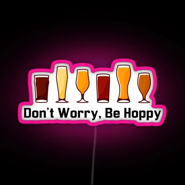 Funny Hilarious Craft Beer Pun Women Men Dad Design RGB Neon Sign