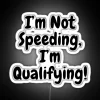 Amusing LED Sign with Speeding Joke in Bright Neon Colors