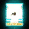 Vibrant LED beer brewing humor neon sign decor home bar.