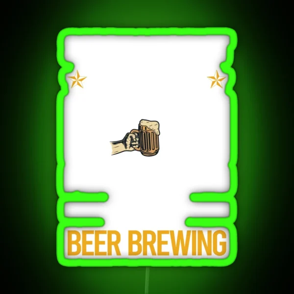 Funny Listening Beer Brewing RGB Neon Sign